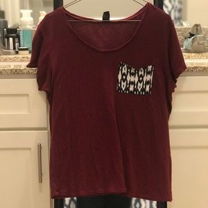 Maroon Casual Top
